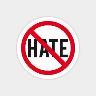 No hate, prohibition sign Sticker